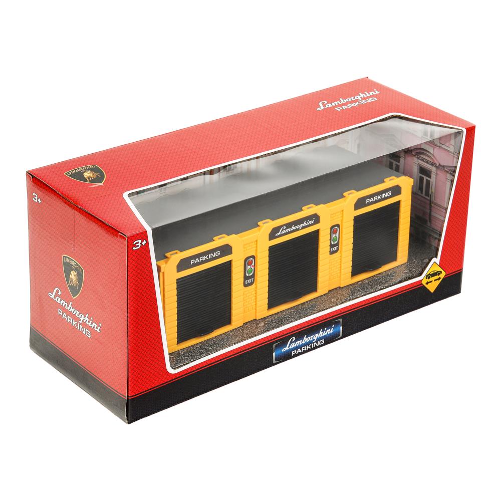 Игрушка пластик гараж+1 машин, ламборгини,кор. - в кор.36шт