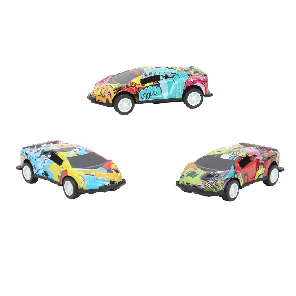 Machine en métal Hot Wheels Hot Wheels pour 7 cm, 3 pièces, dans un assortiment, couleur. Parc technologique en cor.2*120
