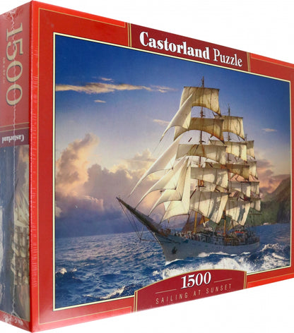 Пазл Castorland Парусники 1500 деталей, Парусник на закате 68*47 см