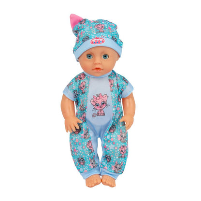 Пупс озвучивает 25см, пьет, пишет, закр. глазки, 4акс, 50 звуков КАРАПУЗ в кор.24шт