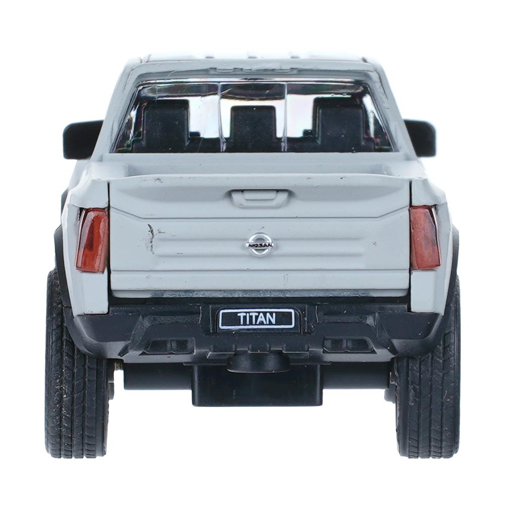Машина металл NISSAN TITAN МАТОВЫЙ 12,5 см, двери, багаж, инерц, серый, Технопарк