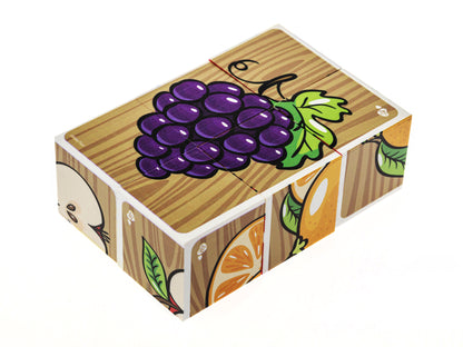 Кубики "Фрукты" (без обклейки) 6 шт Jouets pour bébé