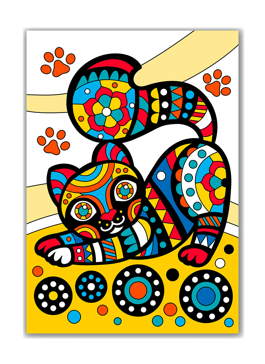 Набор для творчества. Раскраска "Котик"