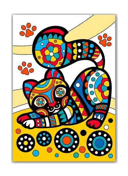 Набор для творчества. Раскраска "Котик"