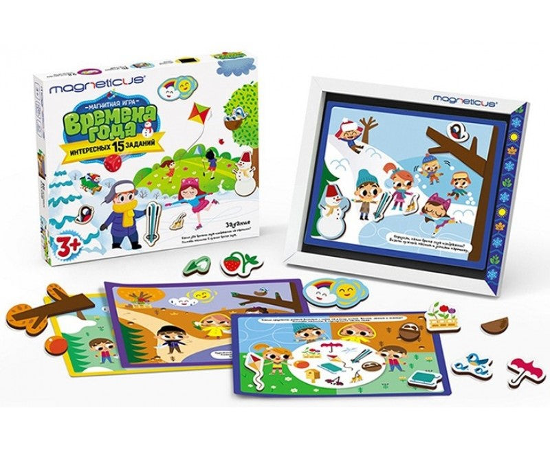 Magneticus.Магнитная игра "Времена года" в картонной коробке арт.POL-018