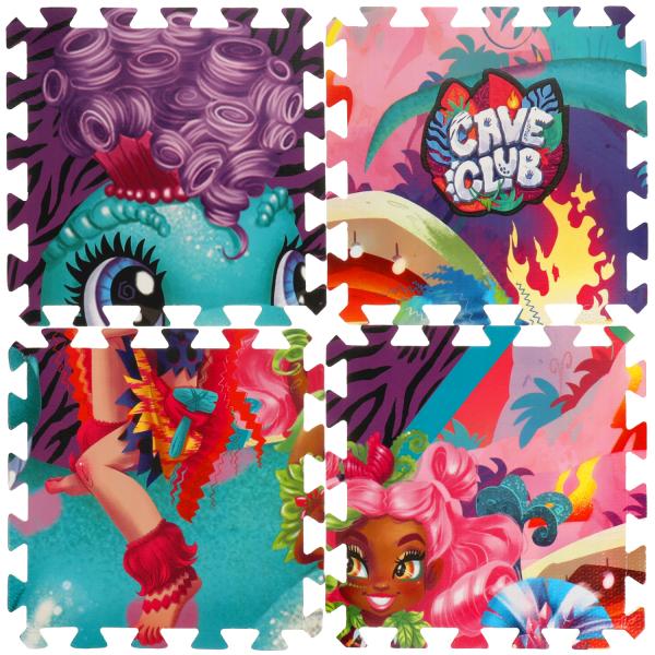 Коврик-пазл CAVE CLUB 8 сегментов, каждый 31.5*31.5см ИГРАЕМ ВМЕСТЕ в кор.12шт