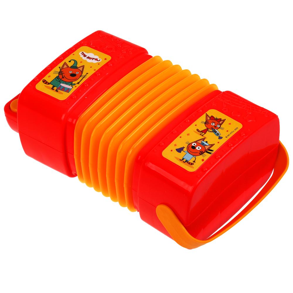 Музыкальная игрушка гармошка Три Кота 35 песен,мелодий,звуков.свет.кор.бат. Умка в кор.48шт
