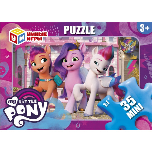 My Little Pony. Пазлы классические в коробке. 35 деталей. 90х65х25мм. Умные игры в уп.32шт в кор.8уп