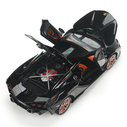 Машина металл свет-звук lamborghini sian, 20,8 см, двери, багажник, коробка Технопарк в кор.18шт