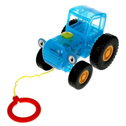 Каталка СИНИЙ ТРАКТОР 20 песен,загадок,звуков.прозрачный пластик.свет.кор.бат. Умка в кор.72шт