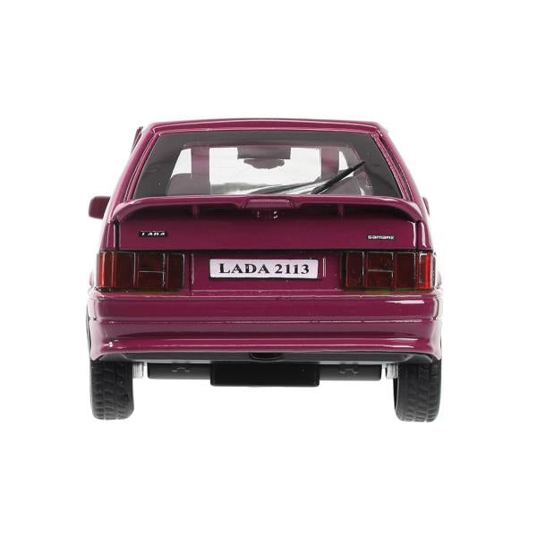 Машина металл ваз-2113 12 см, двери, багажник, инер,красный, кор. Технопарк в кор.2*36шт