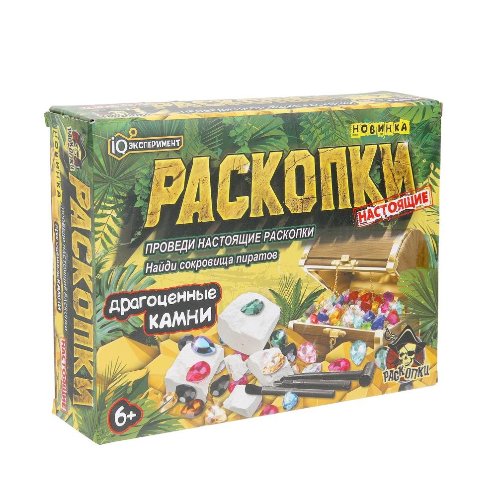 Раскопки "драгоценные камни", коробка IQ Эксперимент в кор.2*24шт