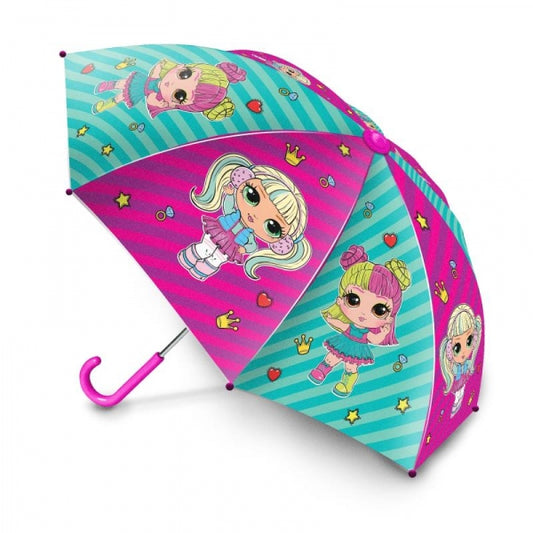 Зонт детские куклы-модницы r-45см, Ткань, полуавтомат ИГРАЕМ ВМЕСТЕ в кор.120шт