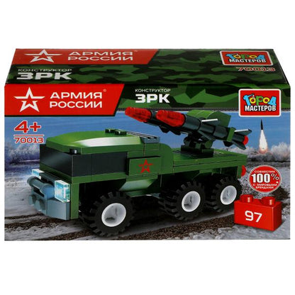 АРМИЯ РОССИИ конструктор зрк, 97 дет. Город мастеров в кор.80шт