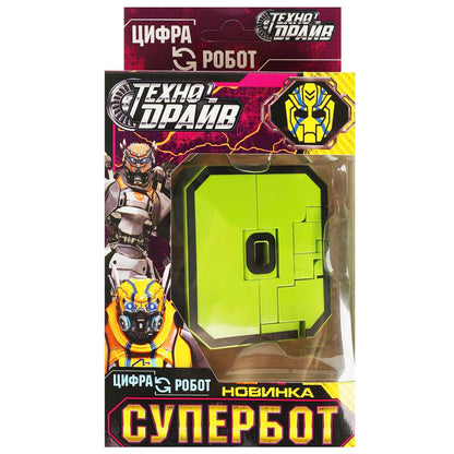 Transformateur de robot en cifrou 0, cor.10,5*19*6 cm, ТЕХНОДРАЙВ en cor.150шт