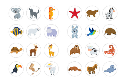 В мире животных: книжка с наклейками