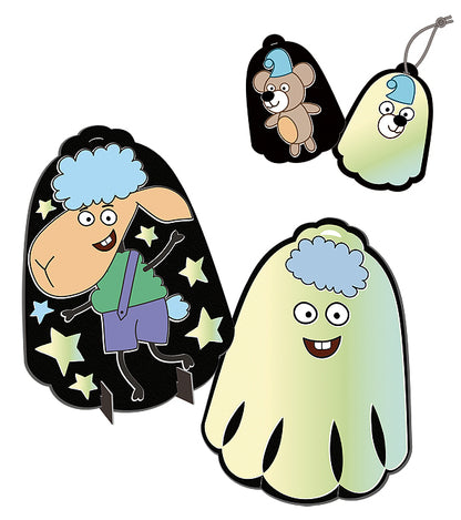 Отель у овечек. Аппликация светящимися наклейками фигурка+брелок "Самое лучшее привидение"