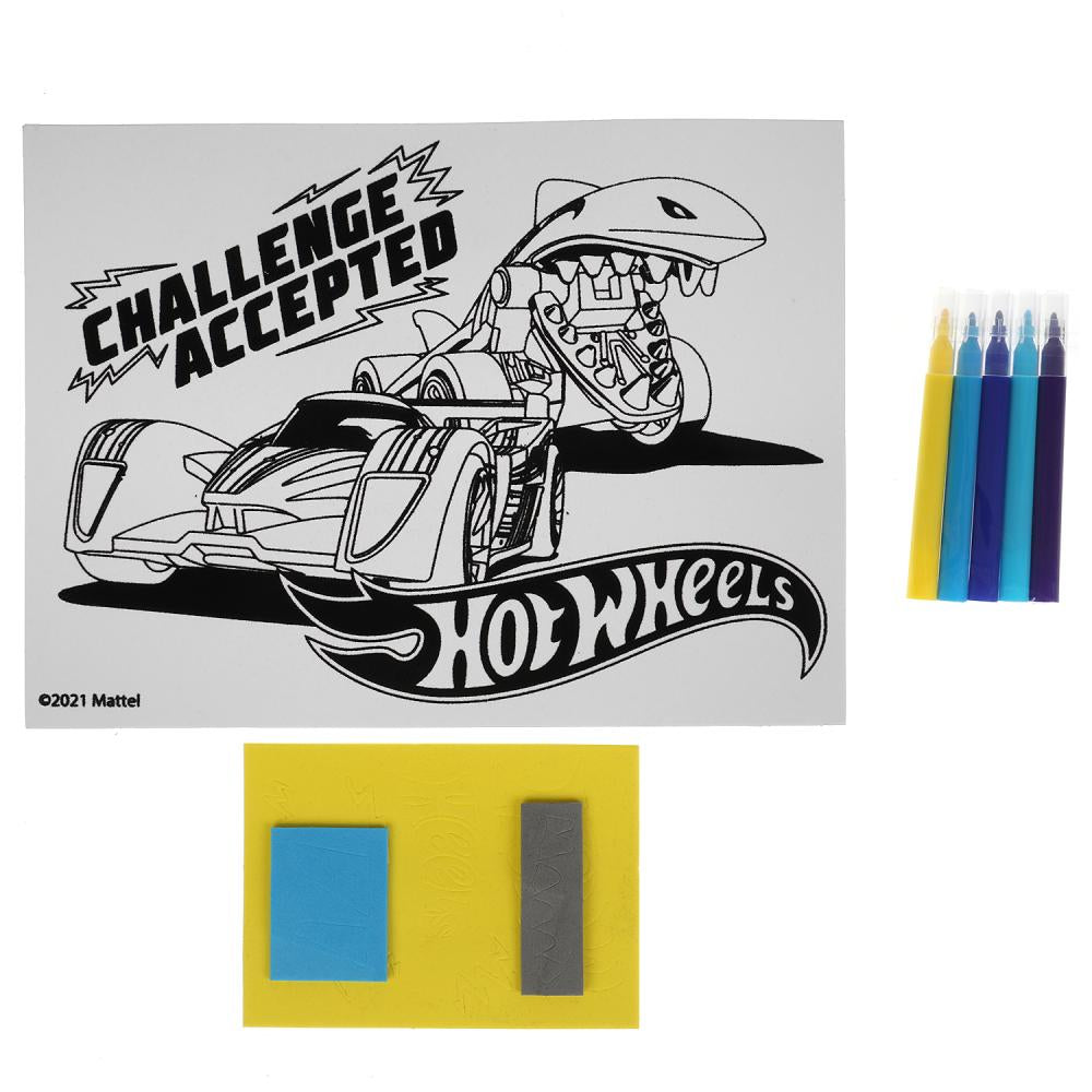 Набор д/детского тв-ва, ХОТ ВИЛС аппликация и раскаска на бархате (17х23см) МУЛЬТИ АРТ в кор.100шт