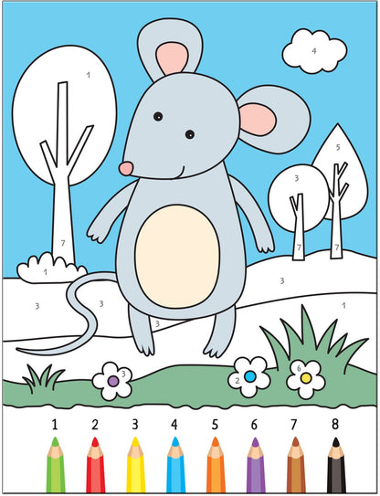 Раскрашиваем по цифрам. В лесу