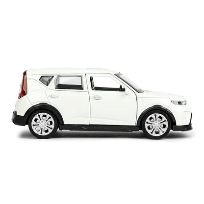 Машина металл KIA soul длина 12 см, двери, багаж., инерц, белый, кор. Parc technologique dans le cor.2*36шт