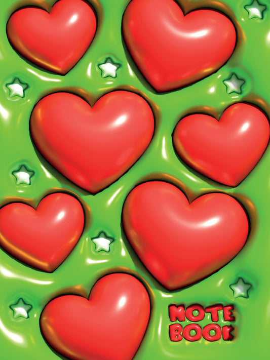 MyArt. БЛОКНОТ в клетку 3D. Сердца