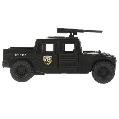 Машина металл АРМЕЙСКИЙ ВНЕДОРОЖНИК ПИКАП 12 см, двери, багажн, черн, кор. Технопарк в кор.2*36шт