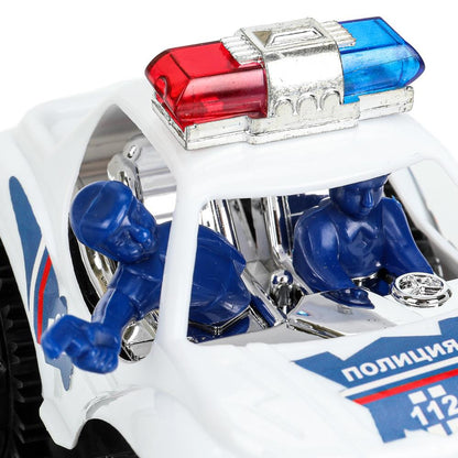 Машина-перевертыш на бат.свет, кор.11,5*9*9см ТЕХНОДРАЙВ в кор.2*96шт