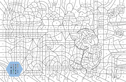 Зенюк. Про Федю, Васю и Тосю. Раскраска по номерам