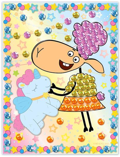 Отель у овечек. Мозаика из пайеток картина "Овечка Белла с единорогом"