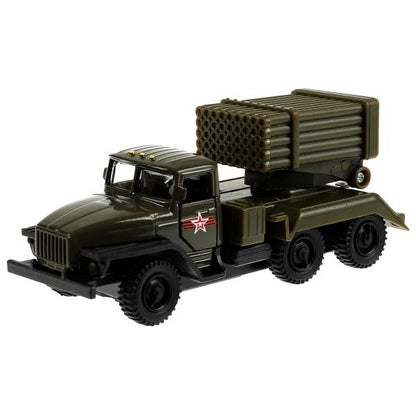 SB-15-35-M5(GR)-WB Машина металл АРМИЯ РОССИИ УРАЛ с ракетами 12см, двер., под. дет.,инер.,кор. Техн