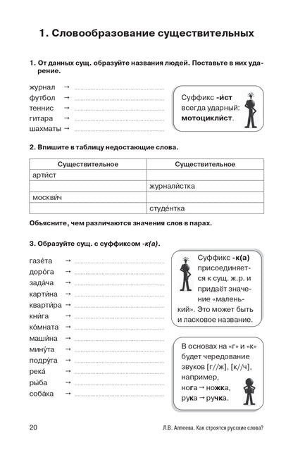 Как строятся русские слова?