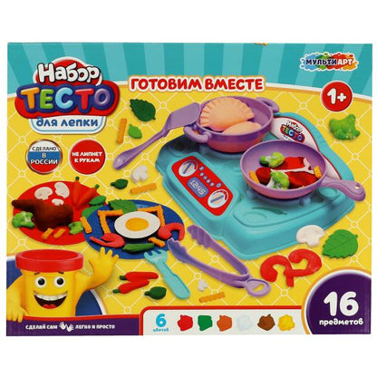 Набор с тестом для лепки и формочек плиты, 33 см МУЛЬТИ АРТ в кор.4шт