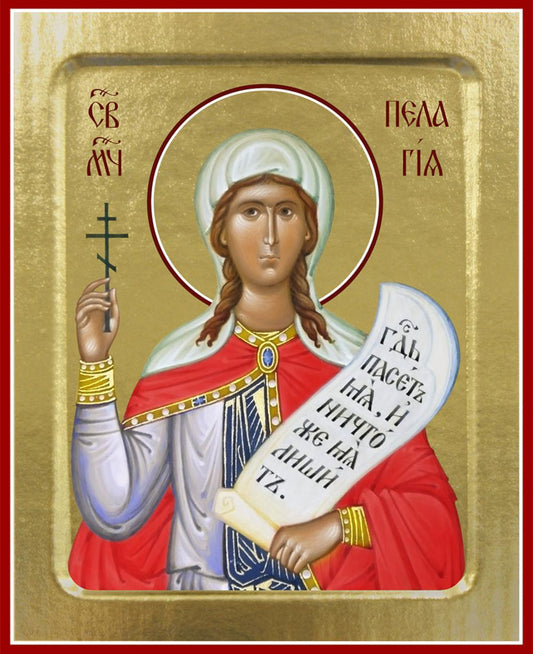 Икона Пелагеи, мученицы (на дереве): 125 х 160