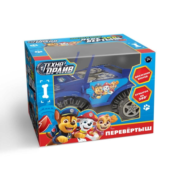 Машина-перевертыш на бат., щенки, кор.11*9*9см ТЕХНОДРАЙВ в кор.2*120шт