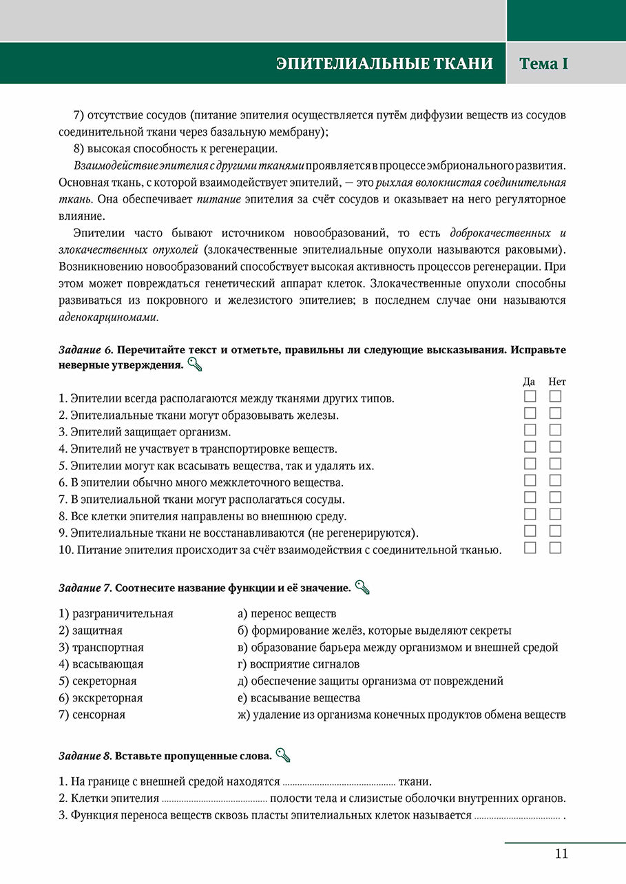 Язык специальности на уроке русского языка. Гистология.