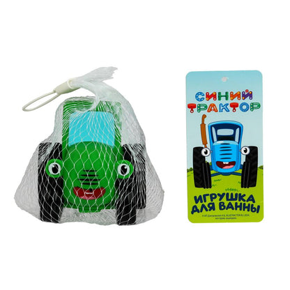 Jeu de plastique pour vans СИНИЙ ТРАКТОР 10 см, 1шт, сетка зеленый КАПИТОШКА в кор.50шт