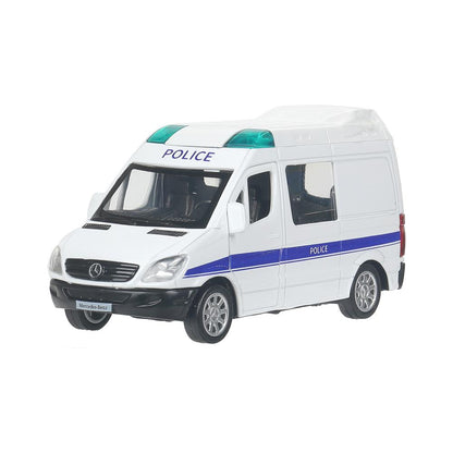 Машина металл MERCEDES-BENZ SPRINTER ПОЛИЦИЯ, 11 см, двери, инерция Технопарк в кор.2*48шт