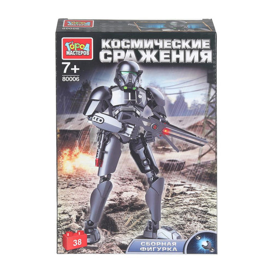 Конструктор сборная фигурка космические сражения, 38 дет. Город мастеров в кор.2*48шт