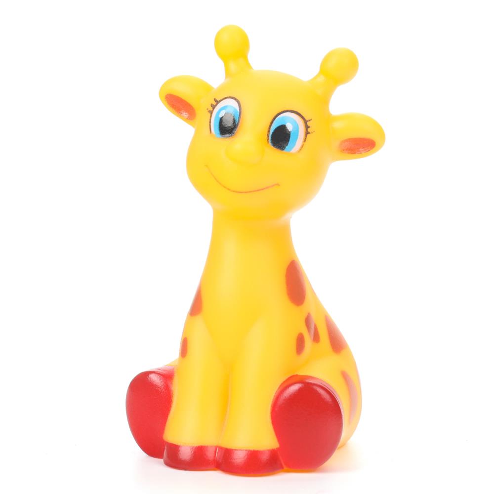 Игрушка пластизоль для ванны жираф, в сетке КАПИТОШКА в кор.2*144шт