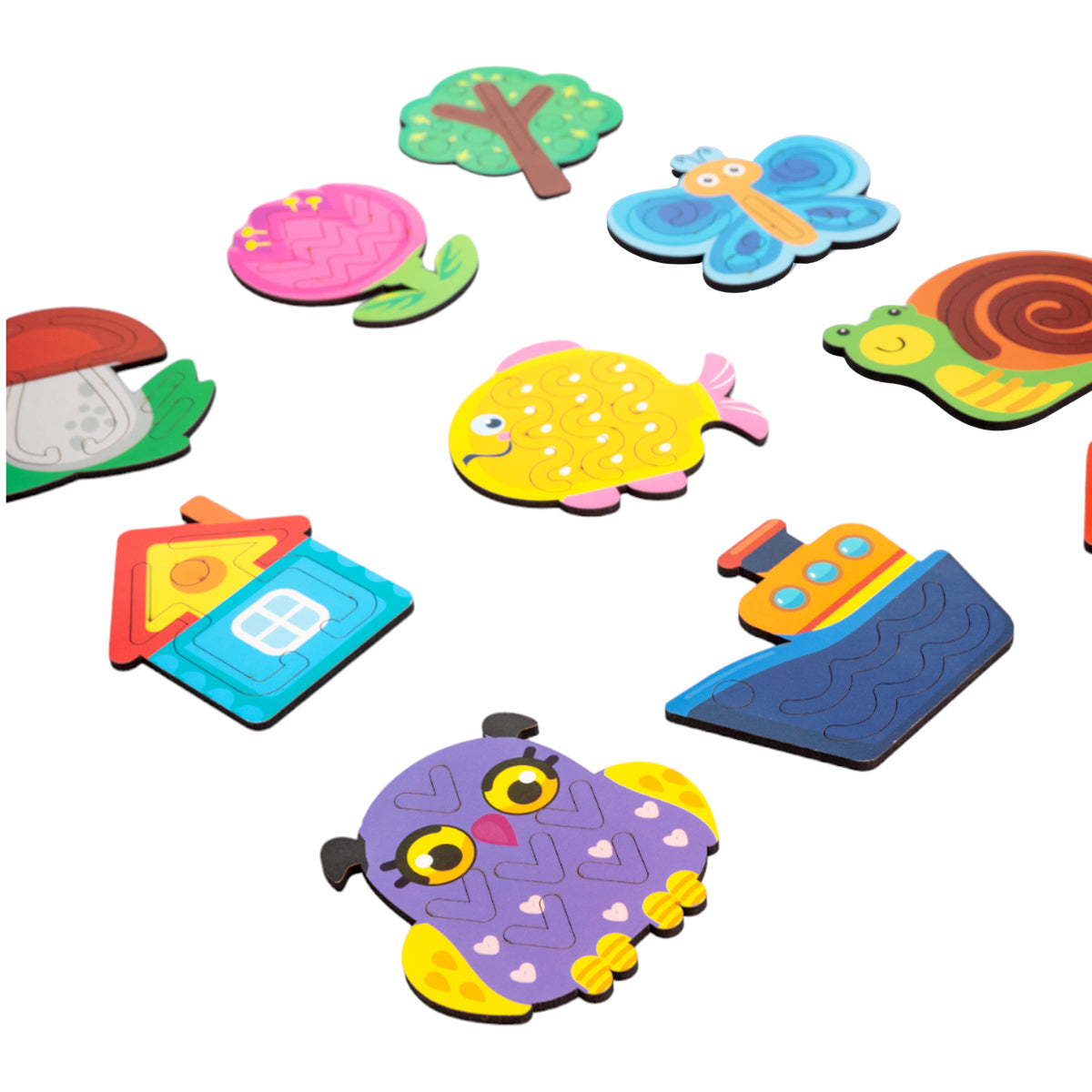 Трафареты из дерева Далекий край Лес (10 шт.)