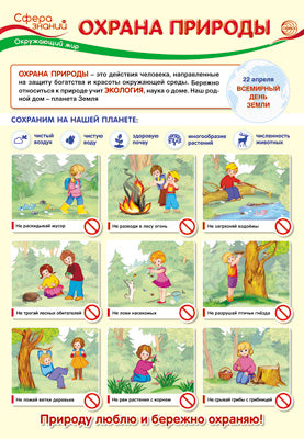 ПО-13413 Плакат А3. Окружающий мир в начальной школе. Охрана природы