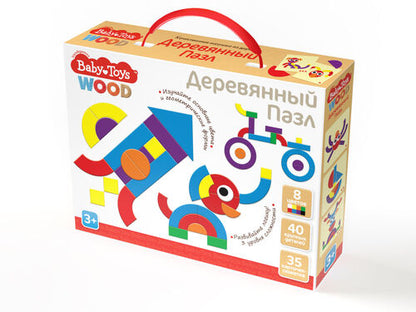 Пазл деревянный 40 эл Baby Toys Wood (35 картинок)