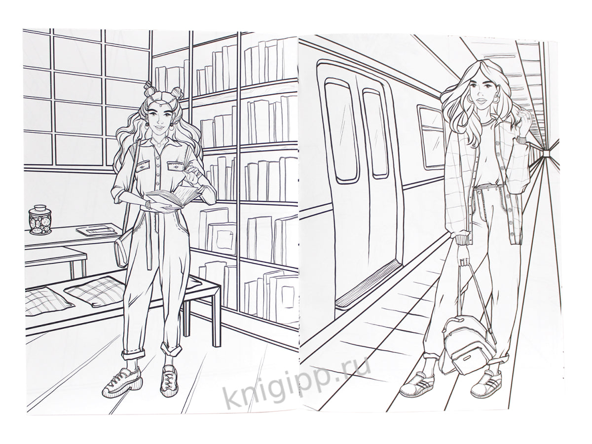 РАСКРАСКА С БРАСЛЕТИКАМИ. МОДНИЦЫ