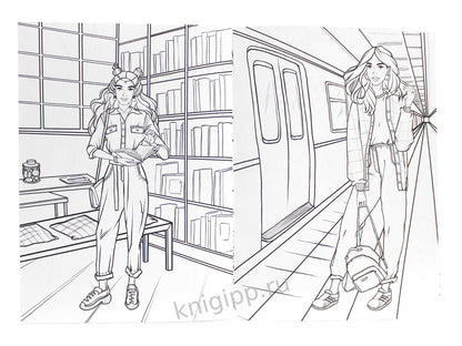 РАСКРАСКА С БРАСЛЕТИКАМИ. МОДНИЦЫ