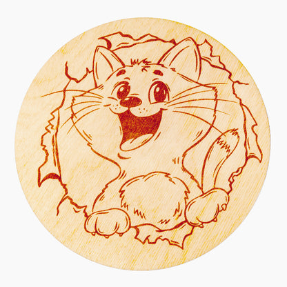 Выжигание. Dosette pour le voyage "Котик" (largeur 130 mm, conversion A5)