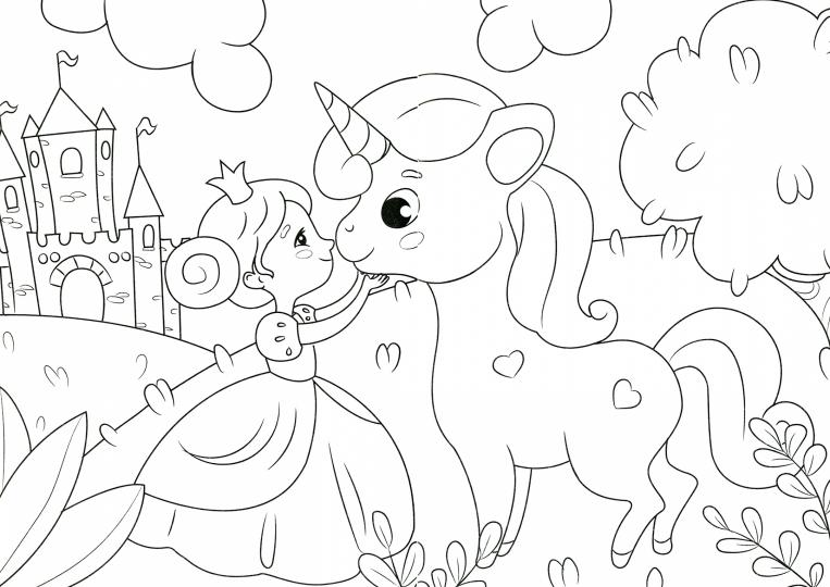 РАСКРАСКА А5 эконом. ЕДИНОРОГИ