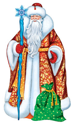 ФМ1-15265 Плакат вырубной А4. Дед Мороз. Двухсторонний