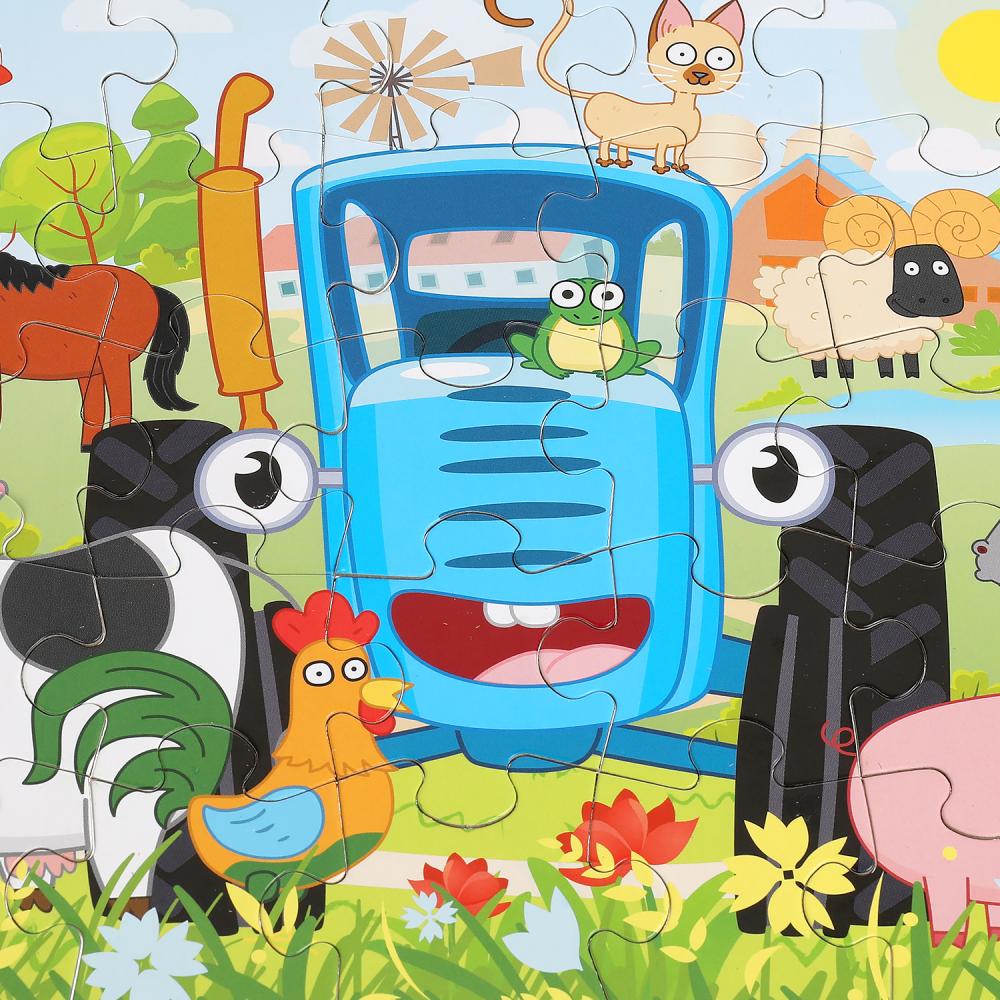 Синий трактор. Макси-пазлы в коробке. Пазл 35 деталей. Умные игры в кор.24шт