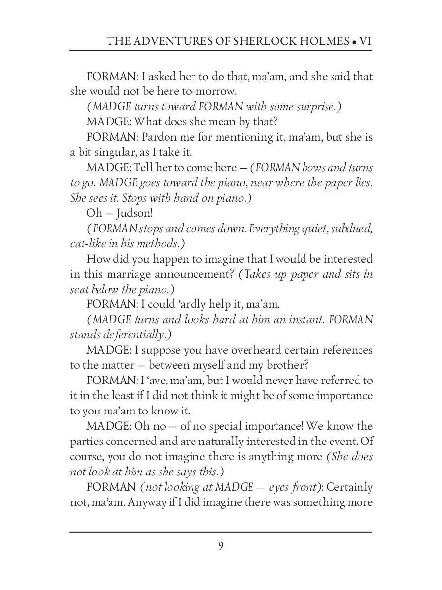The Adventures of Sherlock Holmes VI. A Drama in Four Acts = Приключения Шерлока Холмса VI. Пьеса в четырех актах: на англ.яз