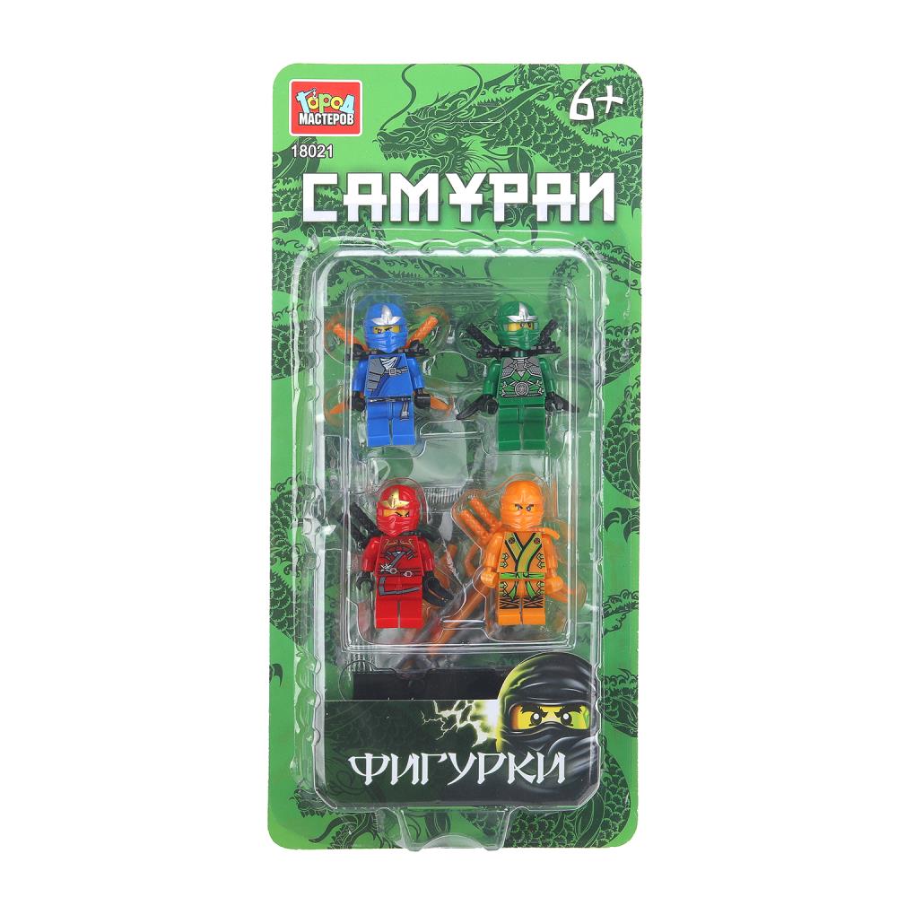 Конструктор фигурки самураи-4 шт. Город мастеров в кор.2*120шт